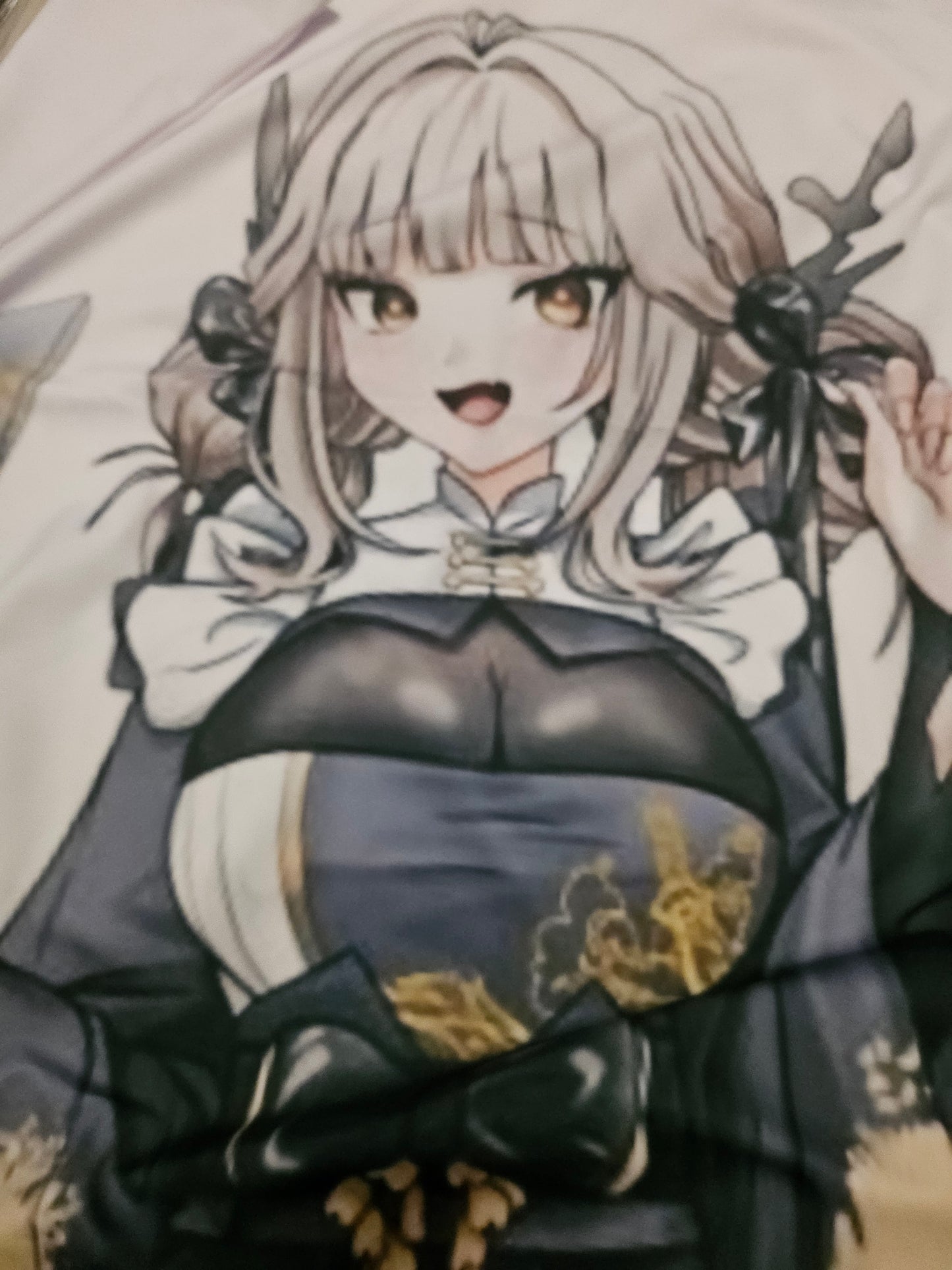 B GRADE Noir & Blanc Body Pillow Case from Nikke