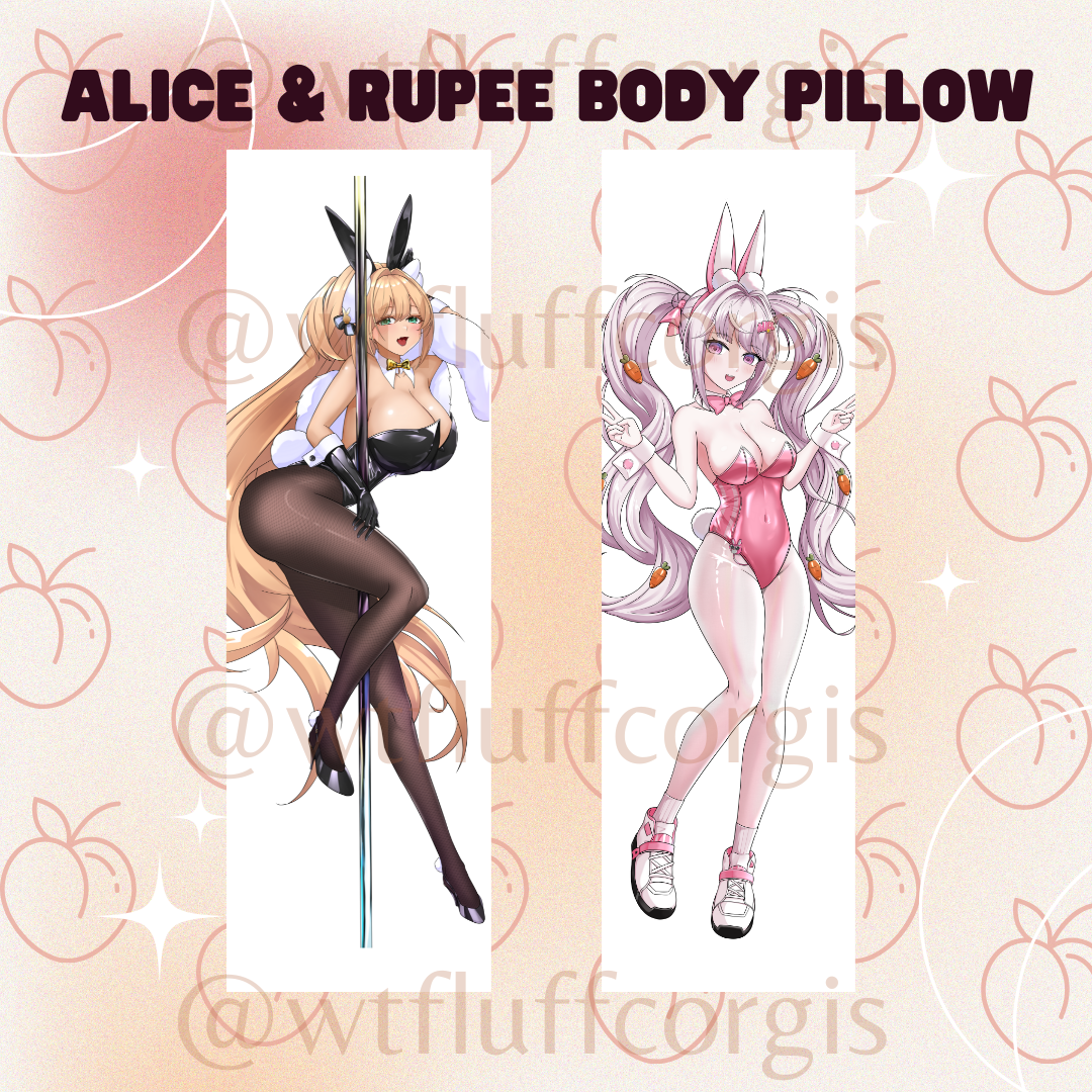 Alice and Rupee Bunnies Body Pillow Case (Double-sided) Nikke