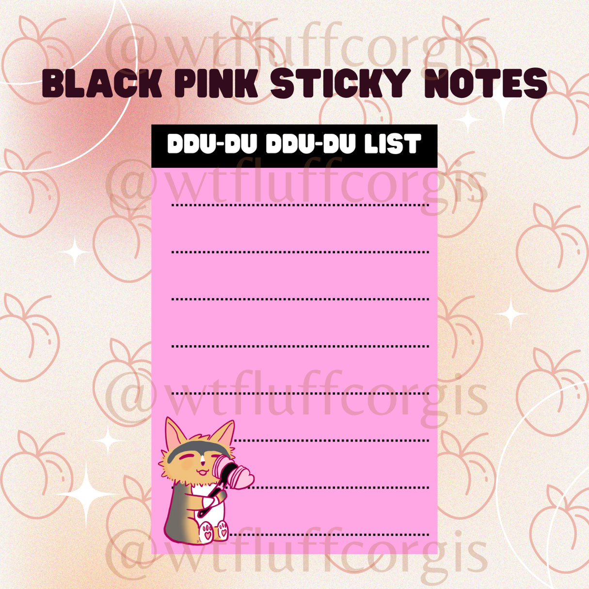 Daisy Black Sticky Notes – NO YEAH FOR SURE