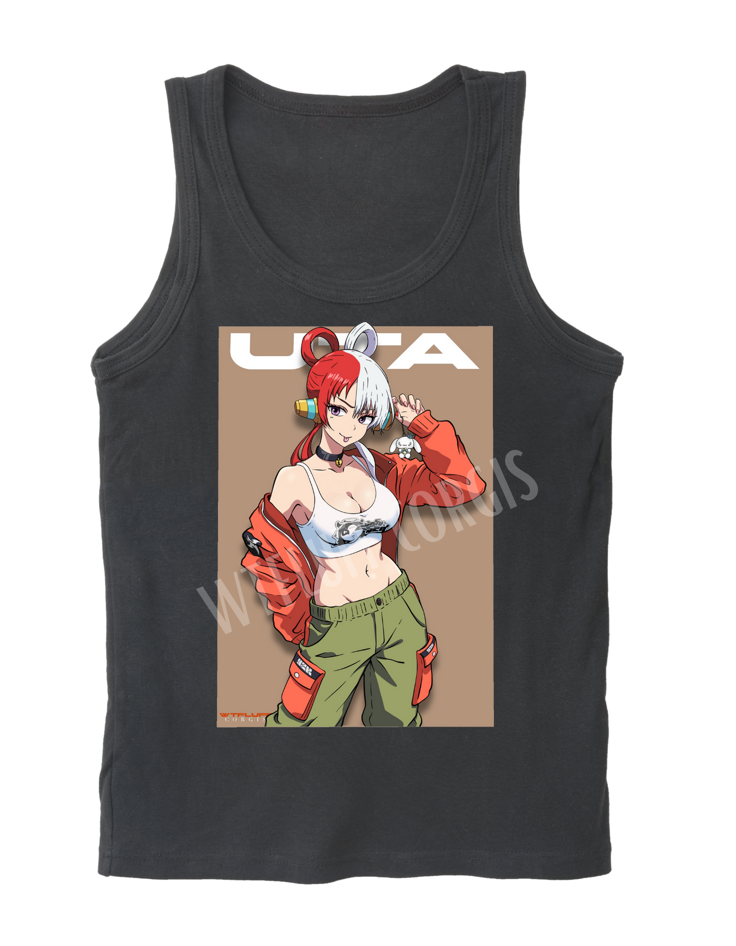 Uta Tank Top Shirt (Charcoal Grey)