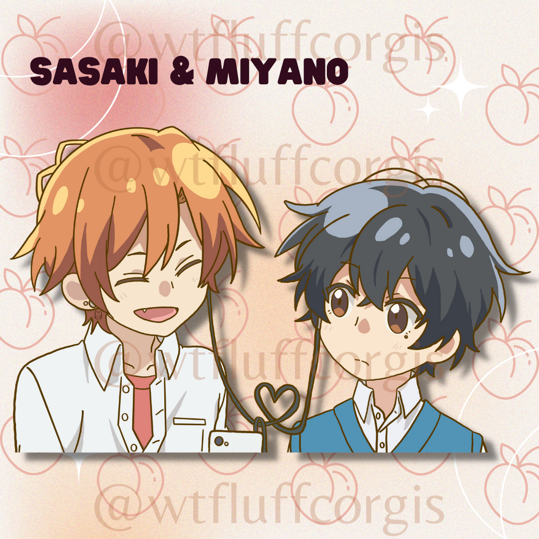 Chibi Sasaki and Miyano Peeker Decal