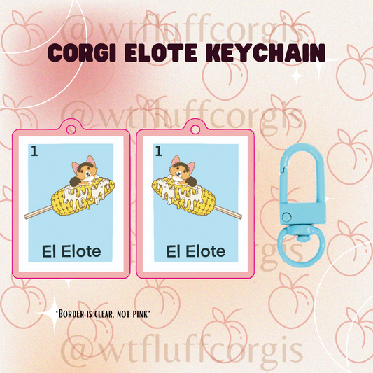 Corgi El Elote Keychain