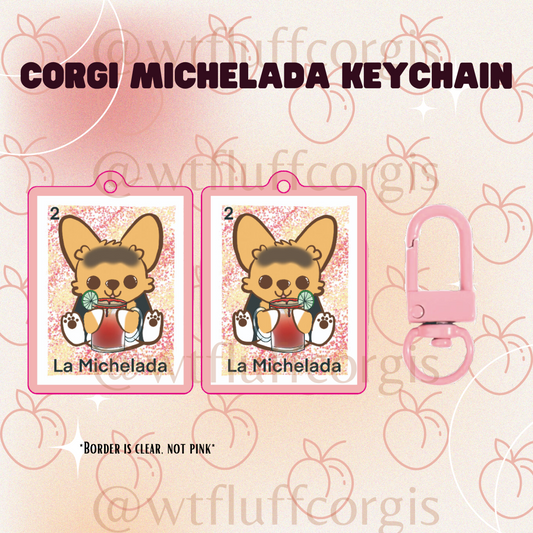 Corgi Michelada Keychain