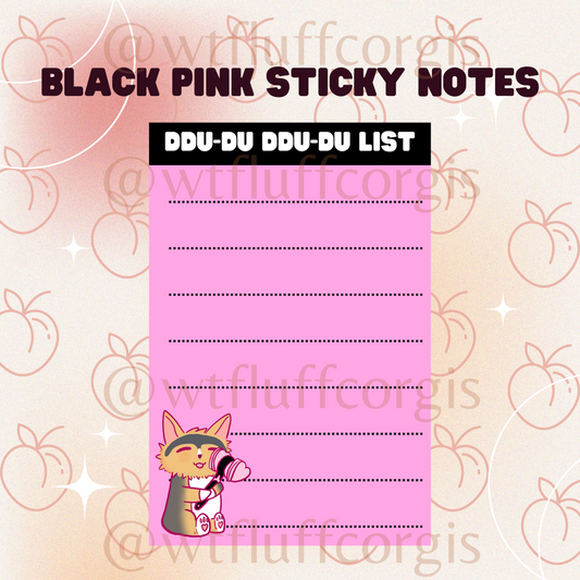 Black Pink Sticky Notes