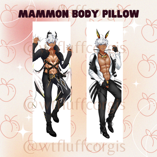 Mammon Body Pillow Case (Double-sided) Obey Me