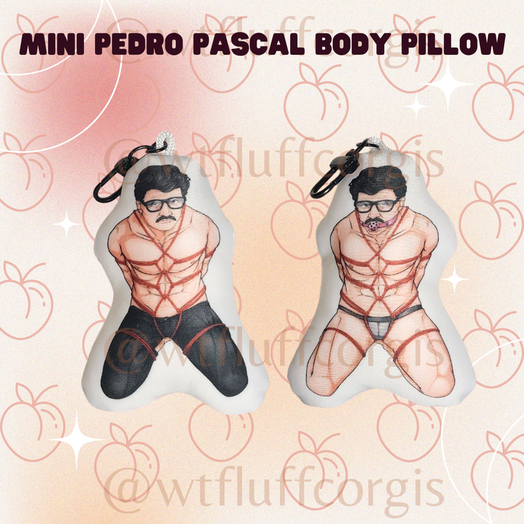 Mini Pedro Pascal Body Pillow Keychain