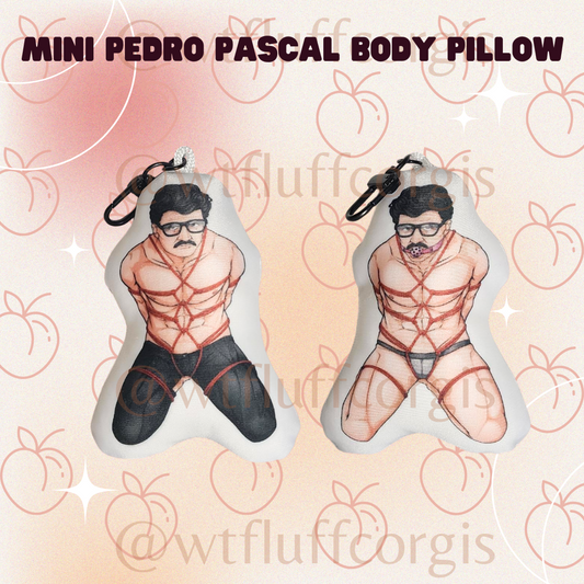 Mini Pedro Pascal Body Pillow Keychain