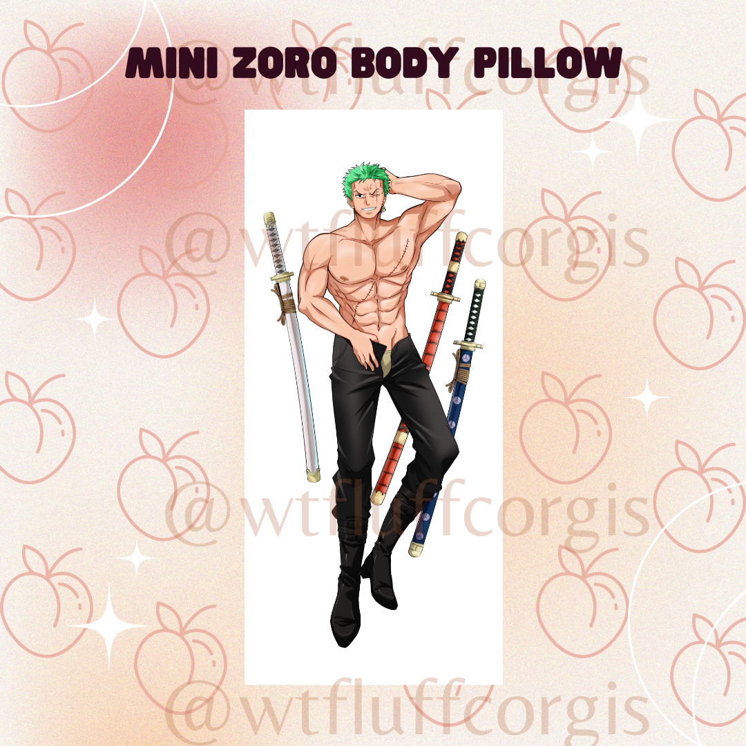 Mini Zoro Body Pillow Keychain One Piece