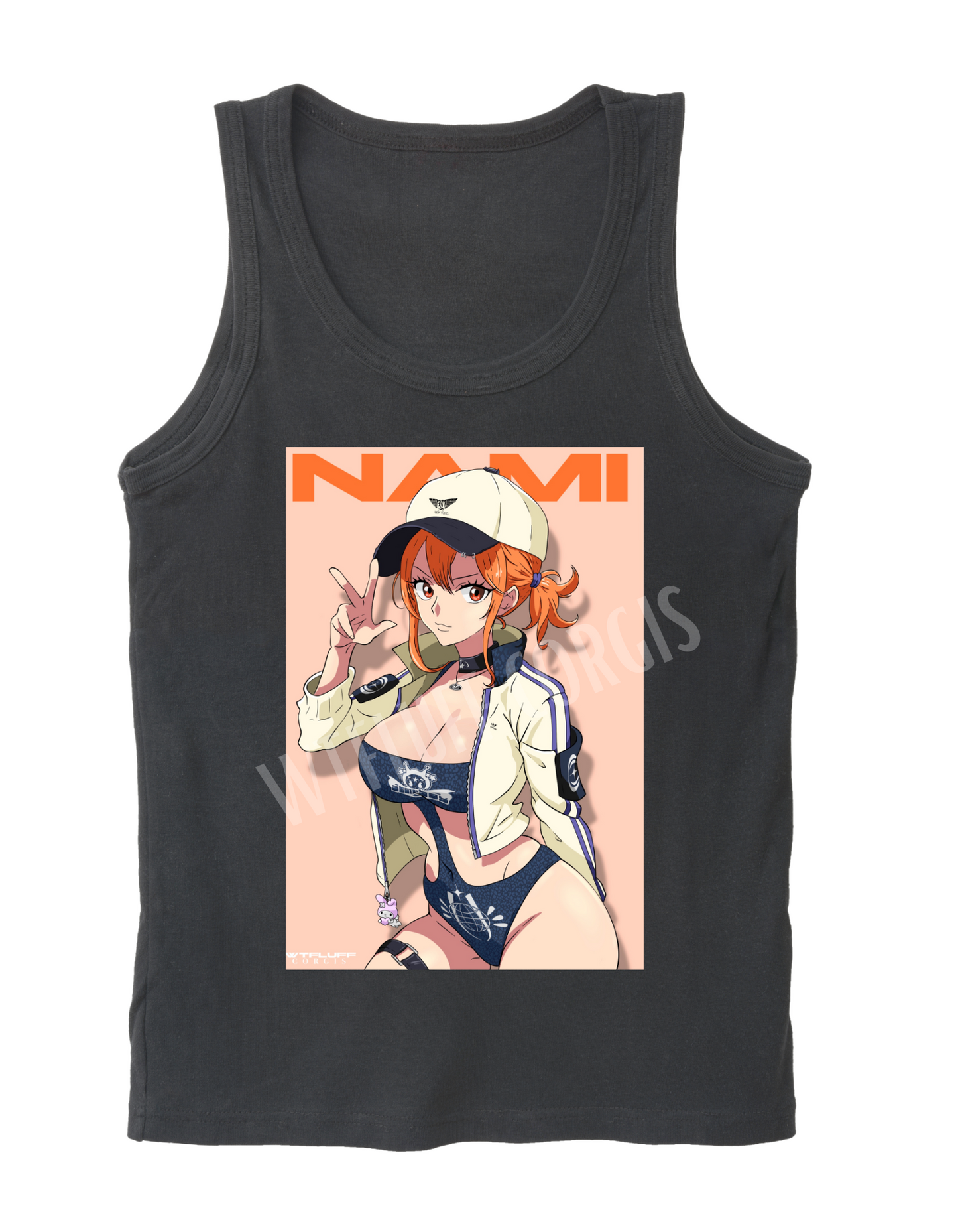 Nami Tank Top Shirt (Charcoal Grey)