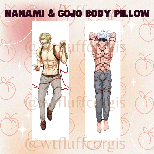 Shibari Gojo & Nanami Body Pillow Case Jujutsu Kaisen JJK