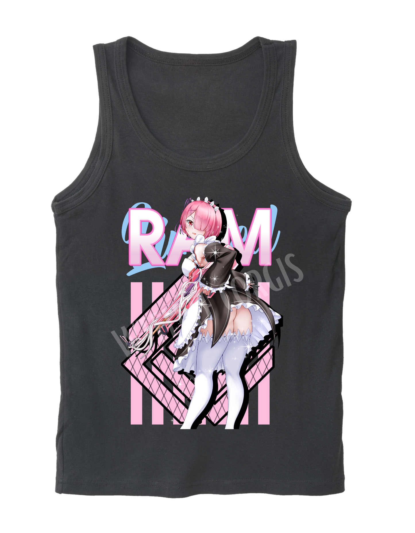 Ram x Nikke Tank Top Shirt (Charcoal Grey)