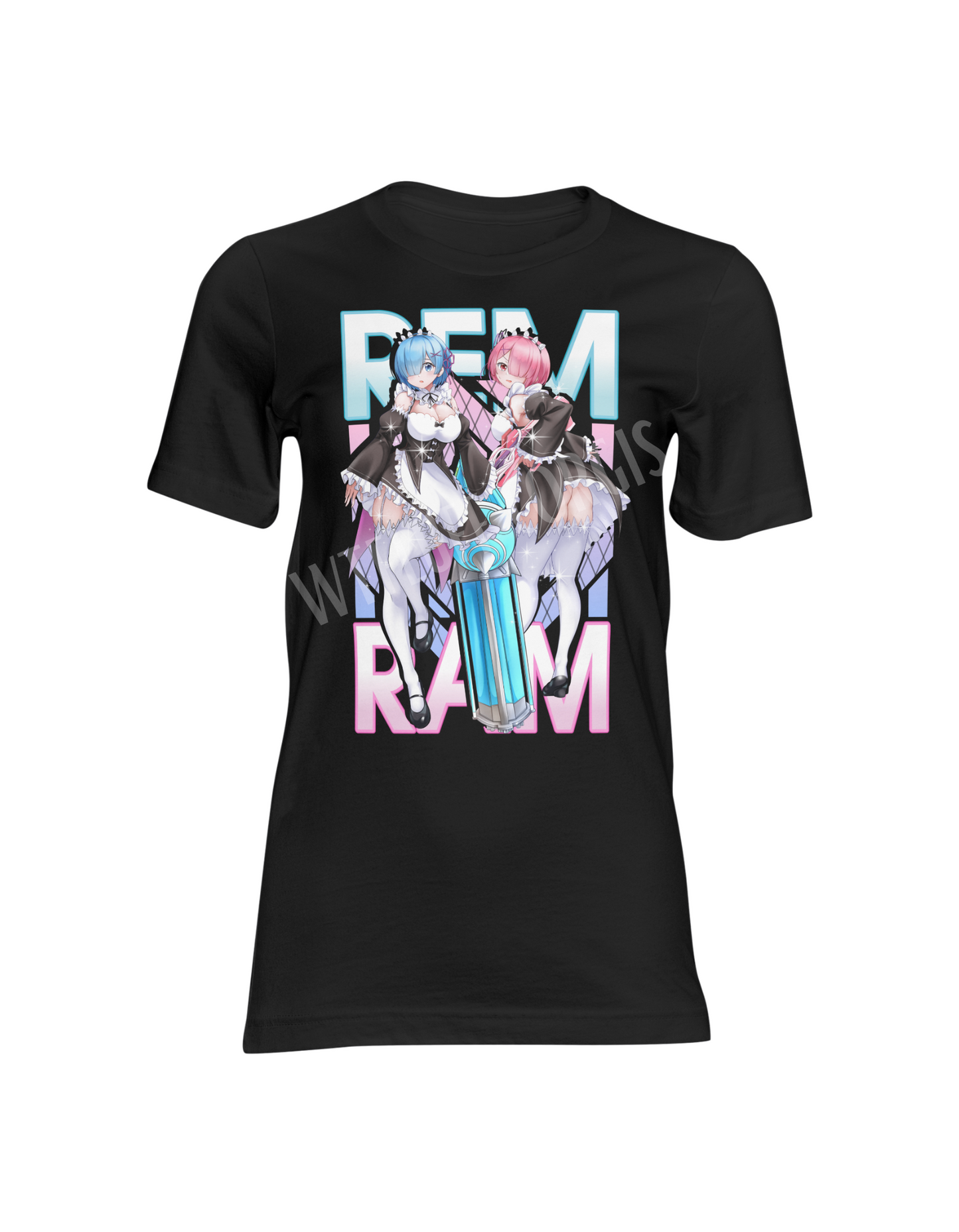 Nikke Re: Zero Rem and Ram Black Shirt