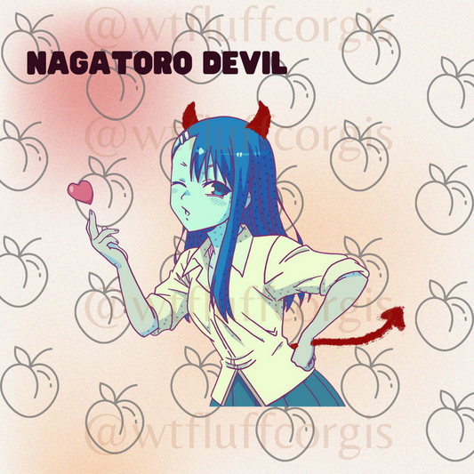 Devil Nagatoro Decal Sticker with Spot Reflective effect