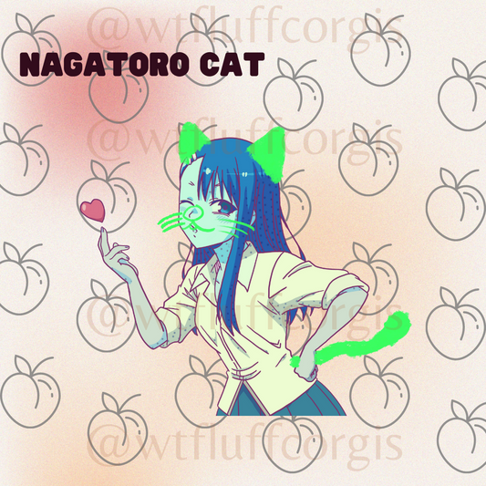 Cat Nagatoro Decal Sticker with Spot Reflective effect