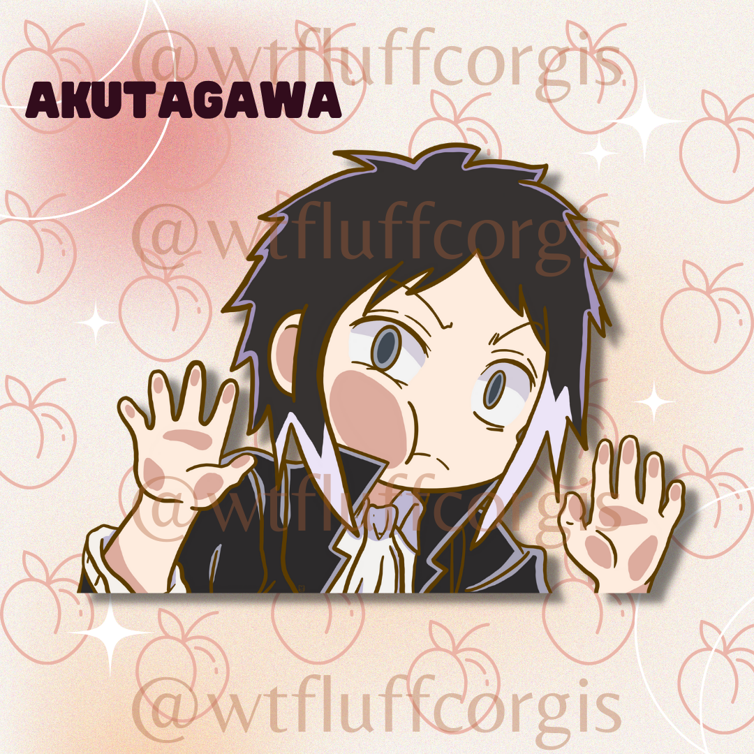 Akutagawa sticker decal peeker