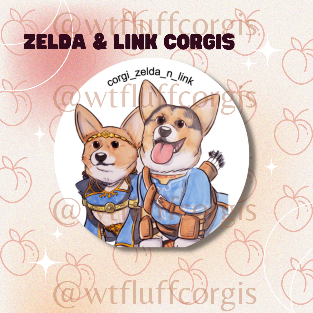 Corgi Zelda and Link