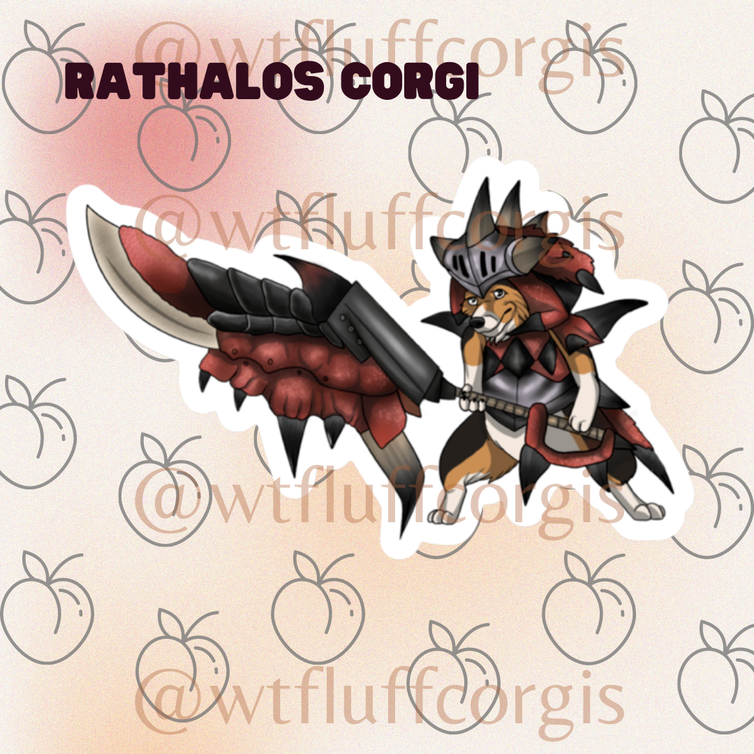 Monster Hunter Palico Corgi Rathalos Armor