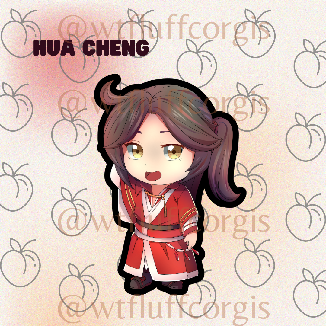 Chibi Chibi Hua Cheng with Black Outline